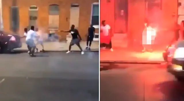 Joven vivió un momento terrorífico al ser agredido con fuegos artificiales. Joven vivió un momento terrorífico al ser agredido con fuegos artificiales.