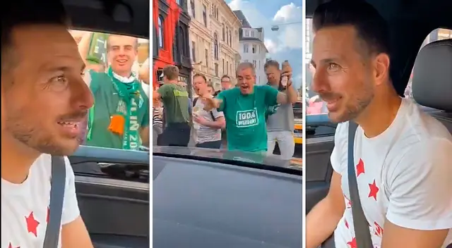 Claudio Pizarro alborota las calles alemanas con su presencia.