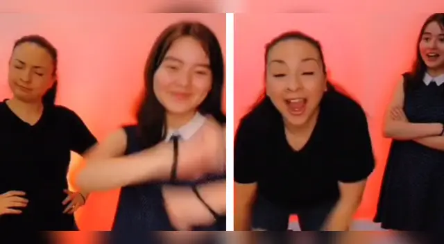 Los pasos de baile de la mamá sorprendieron a miles en las redes sociales.