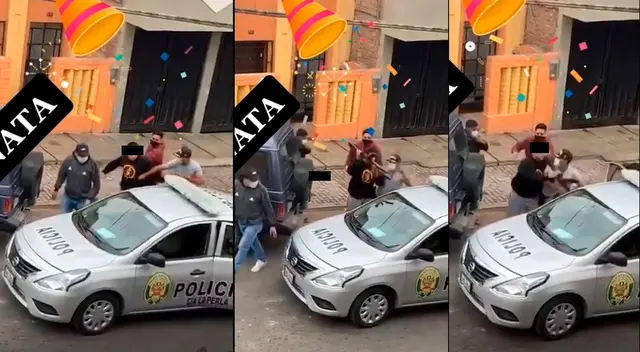 Adolescente arrebató el fusil de la PNP. Adolescente arrebató el fusil de la PNP.