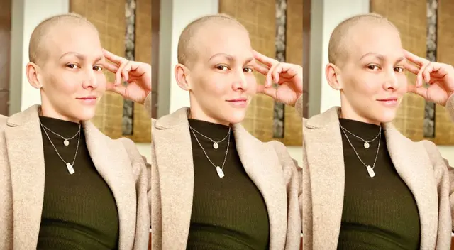 Anahí de Cárdenas sorprendió hace unos días al revelar que le empezó a crecer su cabello tras el término de sus quimioterapias y ahora lo muestra sin problemas.