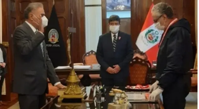 Presidente del Poder Judicial tomó juramento a nuevo juez supremo Juan José Linares San Román