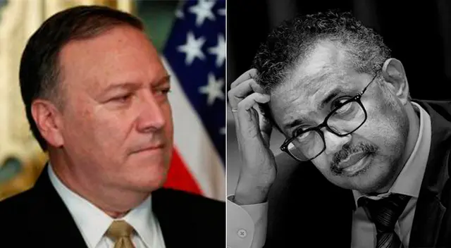 Mike Pompeo arremete contra Tedros. Mike Pompeo arremete contra Tedros.