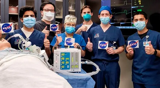 Ventilador mecánico fabricado por la NASA en abril 2020.