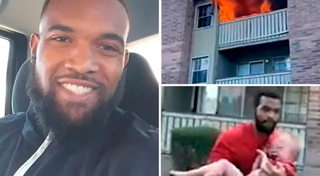 Hombre atrapa a un bebé que fue arrojado desde su departamento en llamas Hombre atrapa a un bebé que fue arrojado desde su departamento en llamas