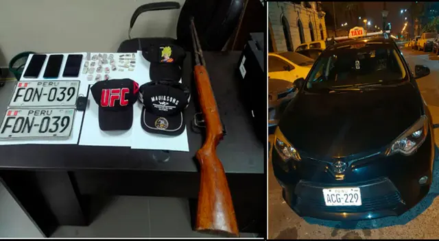 Lo incautado y el vehículo usado para cometer sus delitos Lo incautado y el vehículo usado para cometer sus delitos