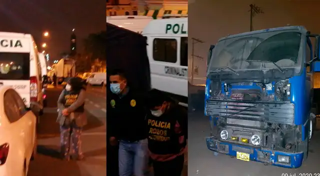 Dos de los detenidos y un carro desmantelado Dos de los detenidos y un carro desmantelado