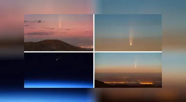 Las fotografías del cometa Neowasi en el cielo fueron compartidas por los usuarios en Twitter. Las fotografías del cometa Neowasi en el cielo fueron compartidas por los usuarios en Twitter.
