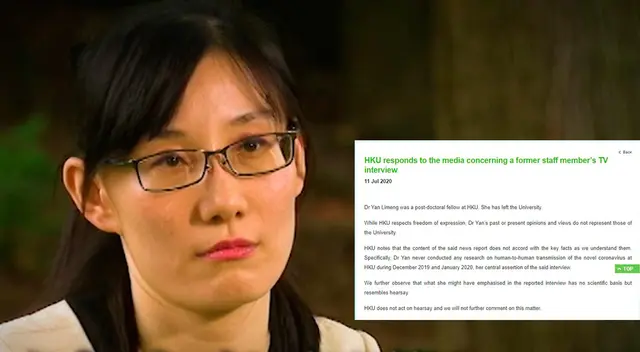 Comunicado de la Universidad de Hong Kong a viróloga China Comunicado de la Universidad de Hong Kong a viróloga China