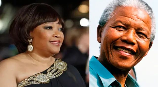 Zindzi Mandela y su padre Nelson Mandela.