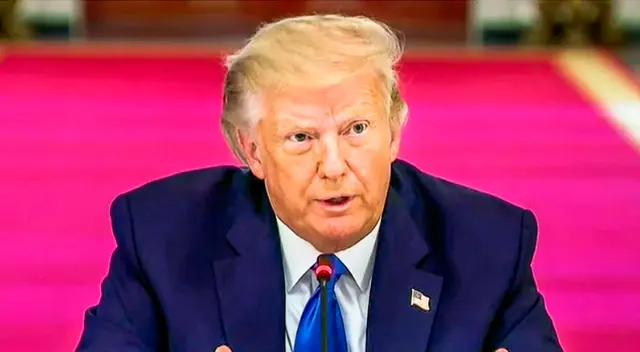 Donald Trump durante la conferencia en la Casa Blanca. Donald Trump durante la conferencia en la Casa Blanca.