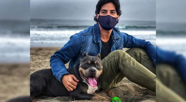 Andres Wiese disfruta de los momentos al lado de su mascota.
