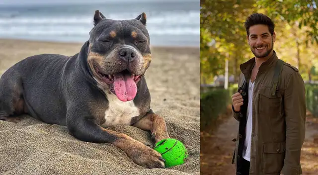 Andres Wiese disfruta de los momentos al lado de su mascota.