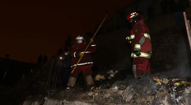 incendio en Los Olivos. incendio en Los Olivos.