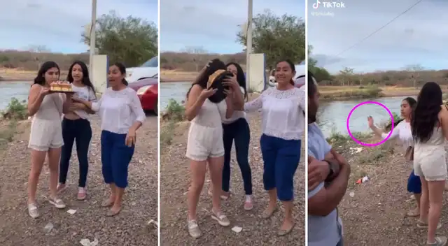 La madre persiguió a la joven bromista. La madre persiguió a la joven bromista.