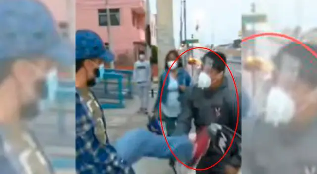 Sujeto agrede a reportero durante intervención. Sujeto agrede a reportero durante intervención.