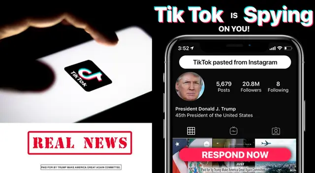 Campaña presidencial de Trump:“TikTok te está espiando” Campaña presidencial de Trump:“TikTok te está espiando”
