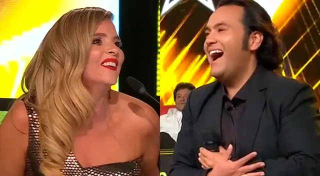 Johanna San Miguel lanza piropos a imitador de Dyango. Johanna San Miguel lanza piropos a imitador de Dyango.