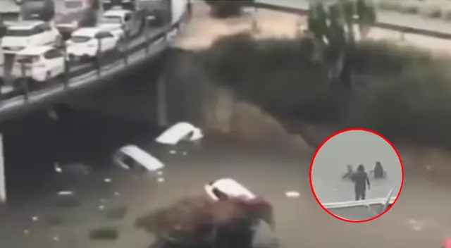 Inundación en Palermo, Sicilia, Italia.