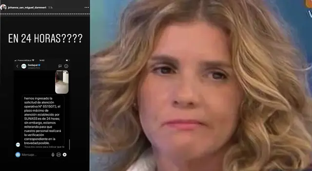 Johanna San Miguel denuncia ingreso de aguas servidas en su domicilio [VIDEO]