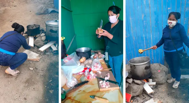 Pese a que su estado de salud no es muy bueno debido a fuertes dolores de cabeza y mareos, Gladys no se amilana ante los problemas y solicita ayuda para continuar con la preparación de ollas comunes. Pese a que su estado de salud no es muy bueno debido a fuertes dolores de cabeza y mareos, Gladys no se amilana ante los problemas y solicita ayuda para continuar con la preparación de ollas comunes.