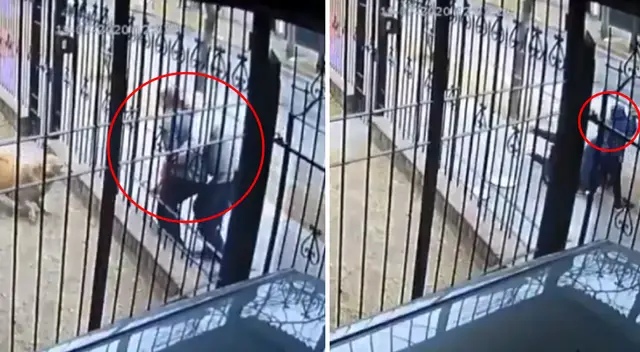 El niño hizo todo lo posible para defender a su madre.