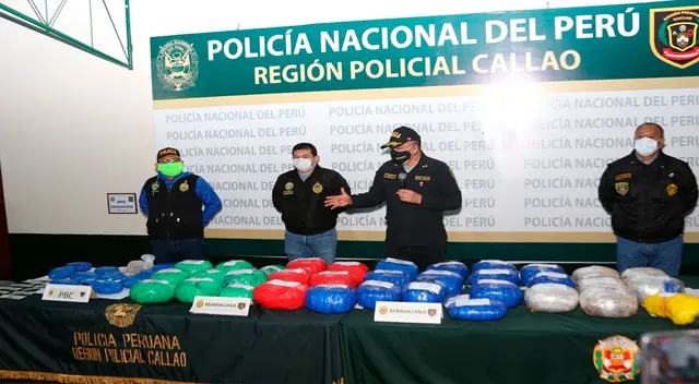 La PNP y la droga incautada La PNP y la droga incautada