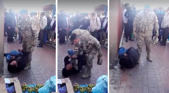 Militar golpea salvajemente a ladrón que estaba robándole a una mujer