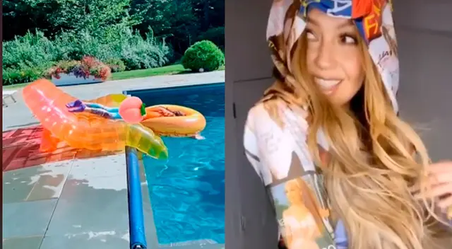 La cantante Thalía quería demostrarle su habilidad para ingresar a la piscina, pero un mal movimiento le jugó una mala pasada. La cantante Thalía quería demostrarle su habilidad para ingresar a la piscina, pero un mal movimiento le jugó una mala pasada.