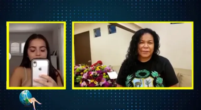 La actriz Isabela Moner, también conocida como Isabela Merced, recibió palabras de aliento de Eva Ayllón durante una entre entrevista y se mostró conmovida. La actriz Isabela Moner, también conocida como Isabela Merced, recibió palabras de aliento de Eva Ayllón durante una entre entrevista y se mostró conmovida.
