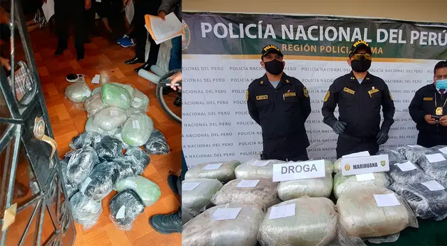 Incautan 50 kilos de marihuana valorizado en 80 mil soles Incautan 50 kilos de marihuana valorizado en 80 mil soles