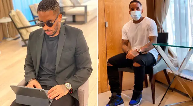 Jefferson Farfán muestra su vestimenta en su red social. Jefferson Farfán muestra su vestimenta en su red social.