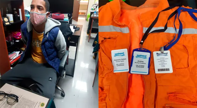 En detenido confesó su delito. Tenía 3 fotocheks En detenido confesó su delito. Tenía 3 fotocheks