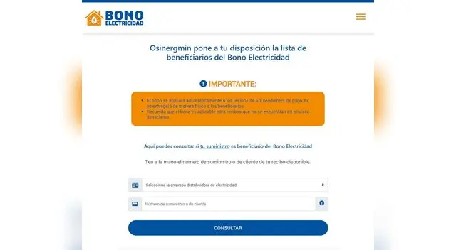 Bono electricidad CONSULTA HOY si eres beneficiario con tu número de suministro [LINK OFICIAL]