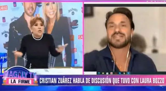 Cristian Zuárez aseguró que Magaly Medina habría hecho un acuerdo que no respetó, y por esto terminó abruptamente la videollamada con ella. Cristian Zuárez aseguró que Magaly Medina habría hecho un acuerdo que no respetó, y por esto terminó abruptamente la videollamada con ella.