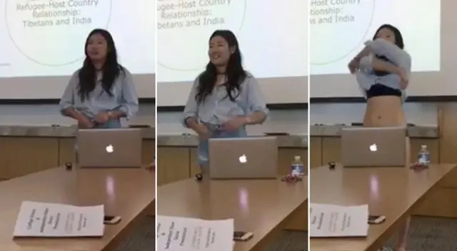 La joven se defendió de las criticas de su profesora de tesis.