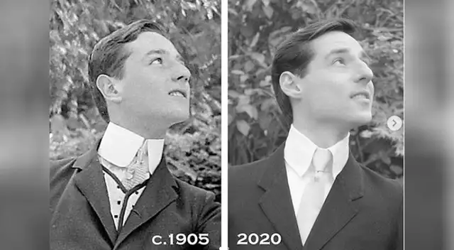 Hombre descubre a su “gemelo perdido” en una foto de hace 115 años