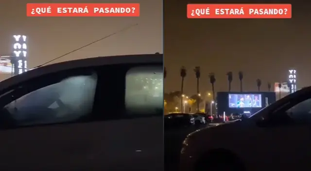 Video registrado en autocinema generó diversas reacciones en las redes sociales.