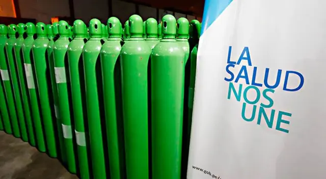 Son un total de 1320 cilindros de oxígeno los que recibirá el Minsa.