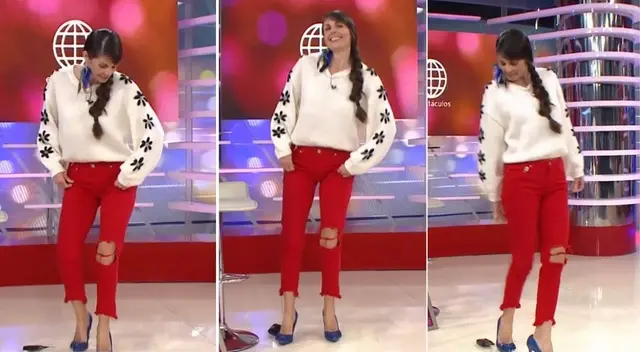 Rebeca Escribens pasó un incómodo momento en pleno reto y lo disimuló bien.