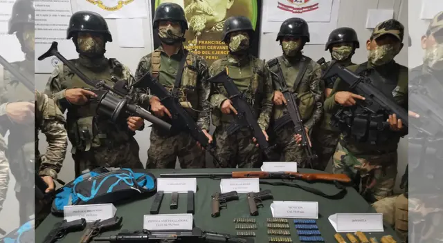 Incautan armamento en el Cusco.