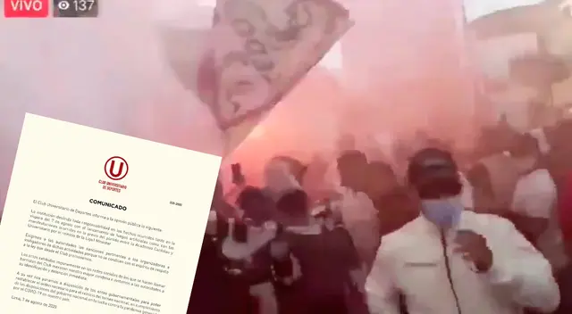 Comunicado de Universitario de Deportes.