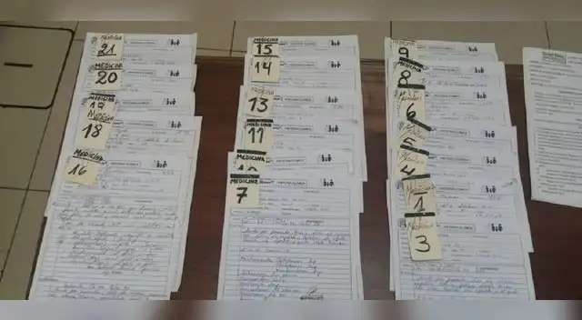 Agentes policiales hallarón recetarios médicos, tensiómetro y ampollas.
