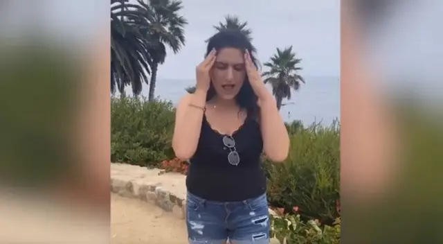 Tiktoker causa alboroto en redes sociales al ser protagonista de una terrible caída en un malecón.