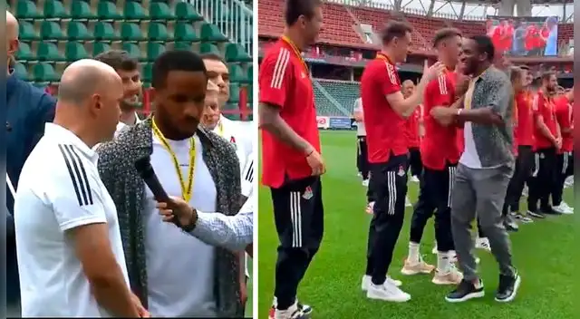 Los jugadores del Lokomotiv despidieron de manera efusiva a Jefferson Farfán. Los jugadores del Lokomotiv despidieron de manera efusiva a Jefferson Farfán.