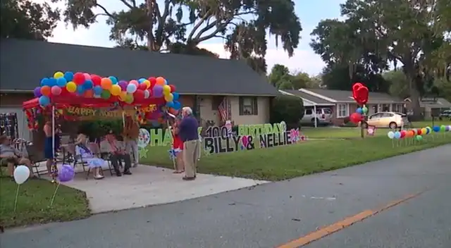 Recepción de cumpleaños de la pareja de esposos Billy y Nellie.