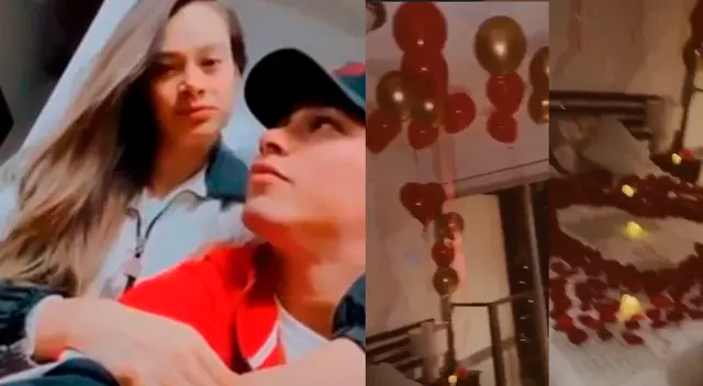 Jean Deza se muestra bastante enamorado de la expolicía.