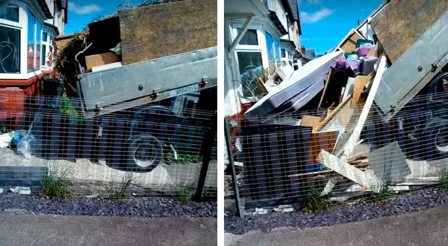 Mujer no quiso pagar a una empresa de desechos y ellos le dan su merecido. Mujer no quiso pagar a una empresa de desechos y ellos le dan su merecido.