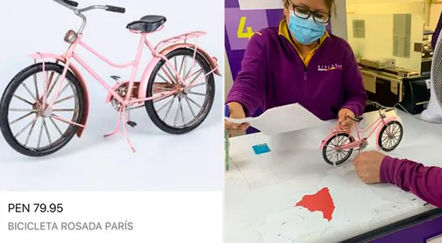 Pensó que había comprado una bicicleta grande y resultó ser una de adorno Pensó que había comprado una bicicleta grande y resultó ser una de adorno