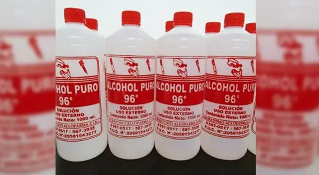 Digemid aconseja no usar alcohol de 96 grados como desinfectante para manos. Foto referencial. Digemid aconseja no usar alcohol de 96 grados como desinfectante para manos. Foto referencial.